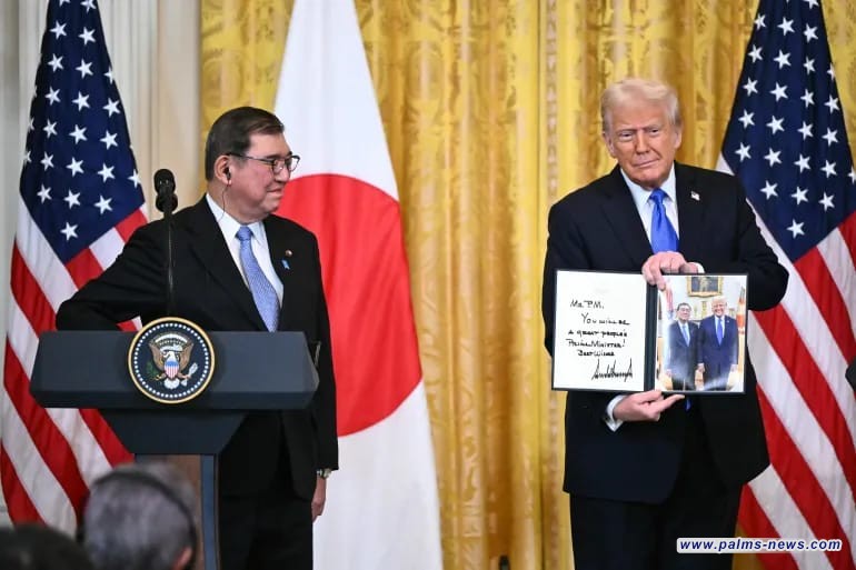 ترامب يلوح بمعاقبة اليابان أمام رئيس وزرائها